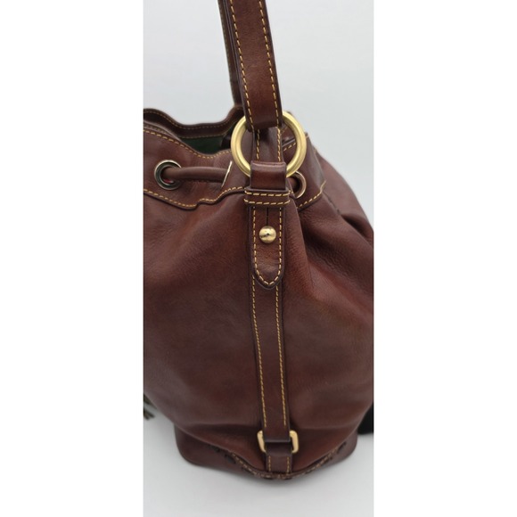 Dooney‎ And Bourke Large Forentine Bucket Purse Chestnut Pre Loved #0273 - Picture 3 of 16